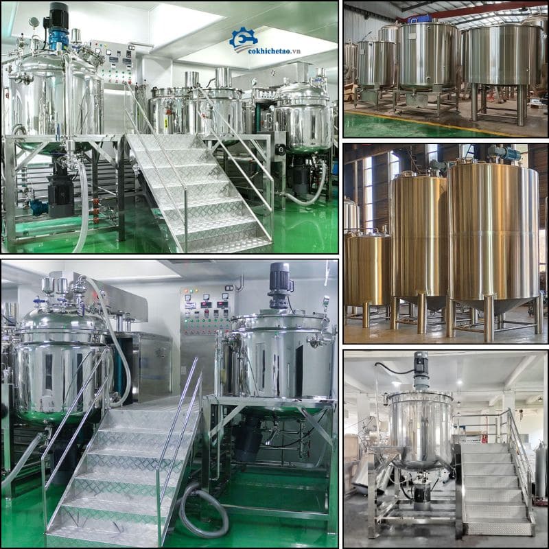 Bồn trộn gia nhiệt mỹ phẩm dung tích lớn