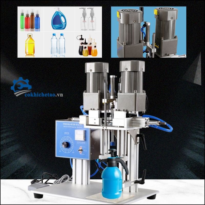 Máy đóng nắp chai pet 2 motor Máy đóng nắp chai pet 2 motor