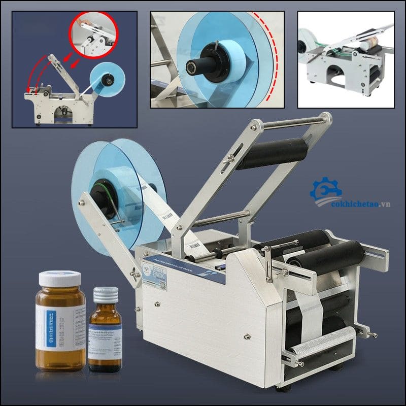 Máy dán nhãn chai nước suối
