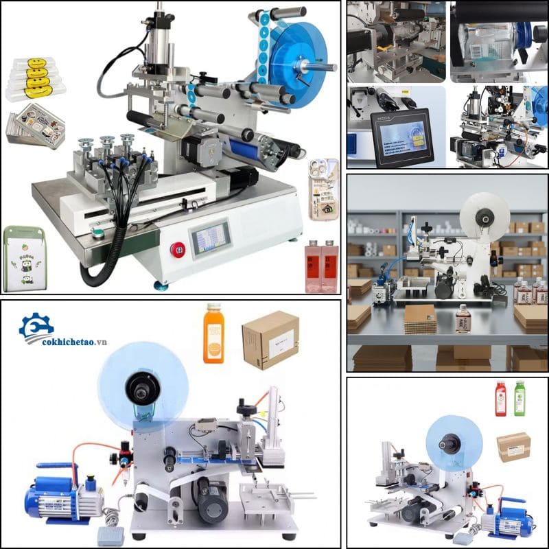 Máy dán nhãn chai vuông bán tự động