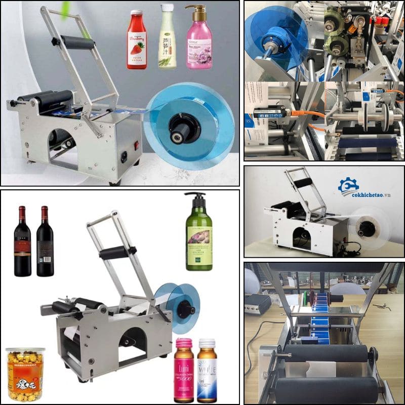 Máy dán nhãn chai bán tự động