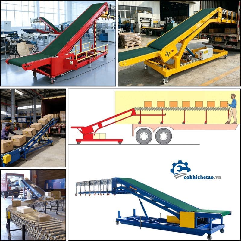 Thi công băng tải chuyển hàng Thi công băng tải chuyển hàng